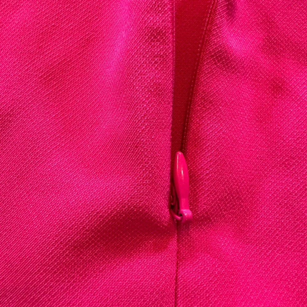 Victoria Beckham Pink Ruffle Hem Shift Dress Sleeveless Mini Mod Party Sz M - Picture 14 of 15